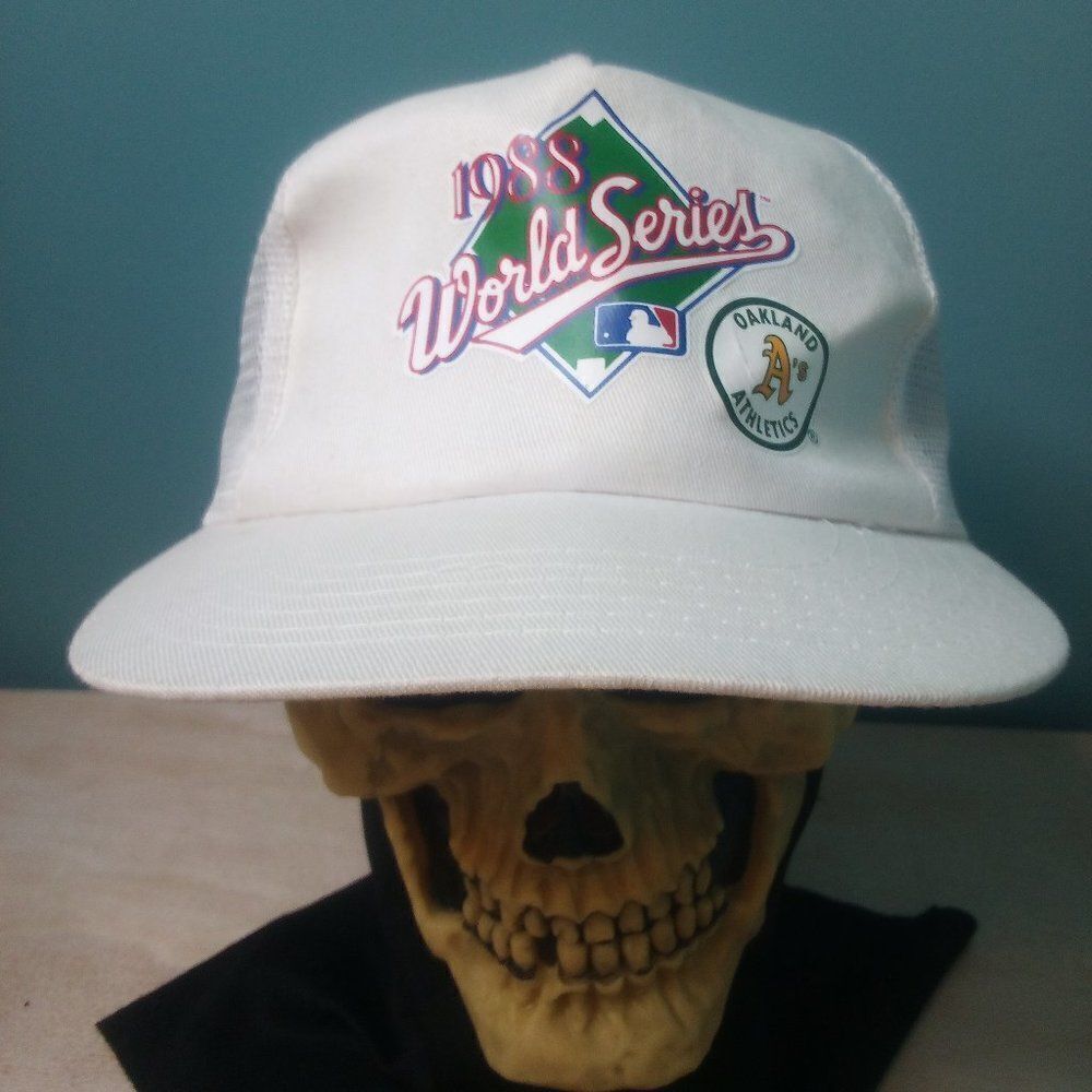 Vintage 1988 World Series Oakland Athletics Snap Back Trucker Hat